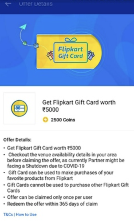 Buy Flipkart Gift and Pay the Supercoins